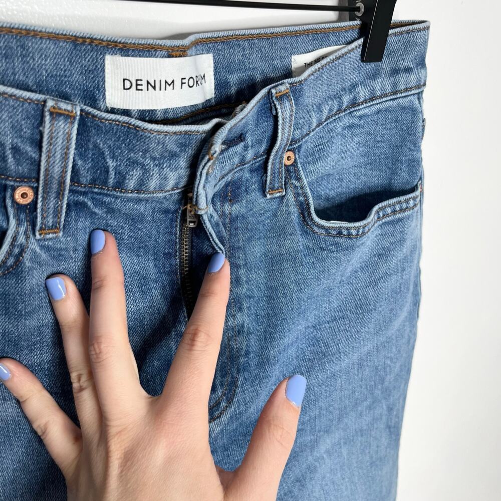 Denim Forum The ‘80s Stovepipe Hi Straight Jean 27 Blue Organic Cotton High Rise - Picture 5 of 12